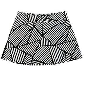 Title Nine Skort Black White Geometric Stripe Athletic Size Large